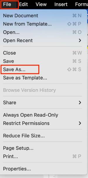 enable tags save as for mac