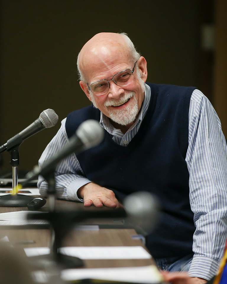 Faculty member Gary Towne speaking on panel