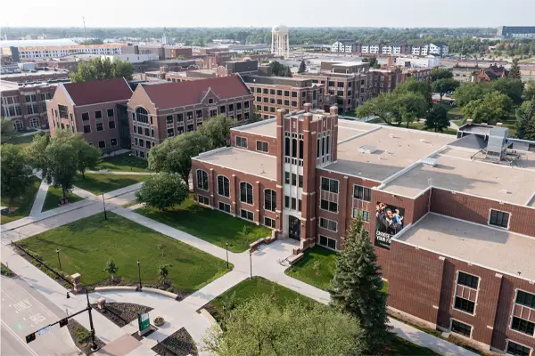 Aerial View of UND Chester Fritz Library