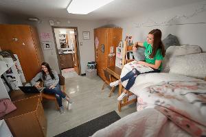 Residence Hall room from above