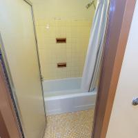 Tub/shower through door in suite area
