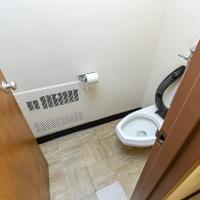 Closed toilet area in suite