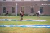 Students gather in Wilkerson Complex Quad outside of the Landing Zone for a game of Slip 'N Slide Kickball