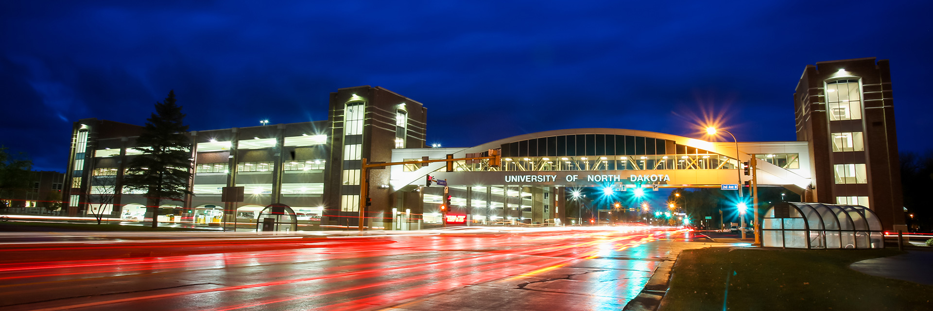 Skywalk at night