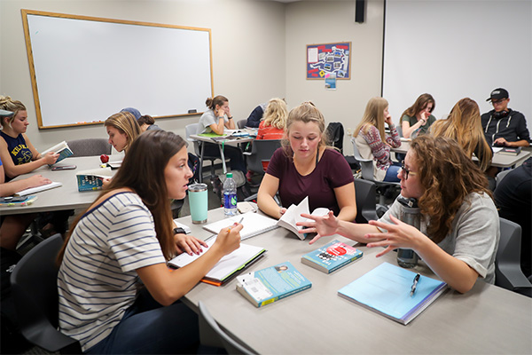 und honors students studying