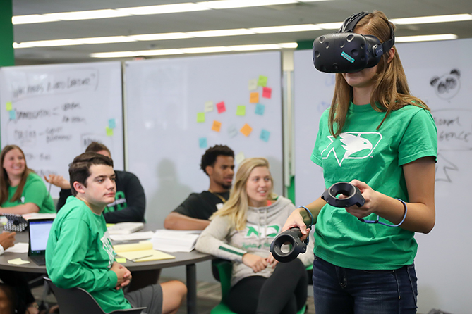 Virtual reality in the UND DigiComm lab