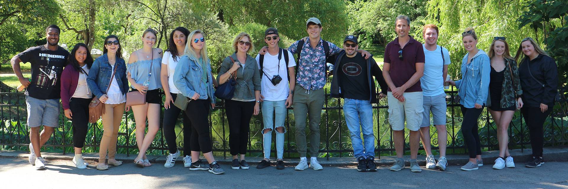 Students at a park in Norway