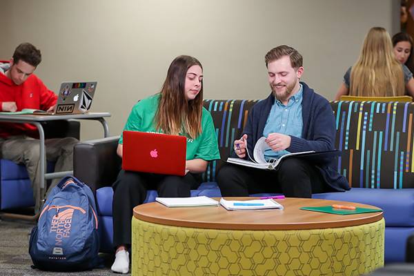 students on laptop