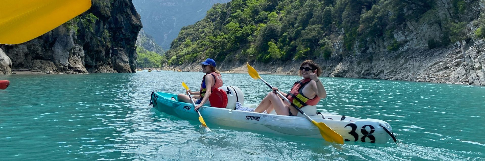 kayaking in the ocean 