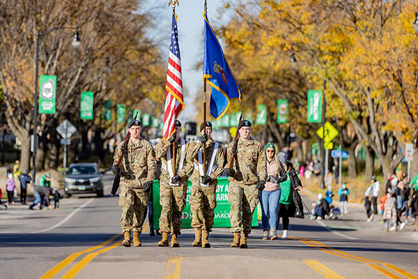 ROTC students in parade