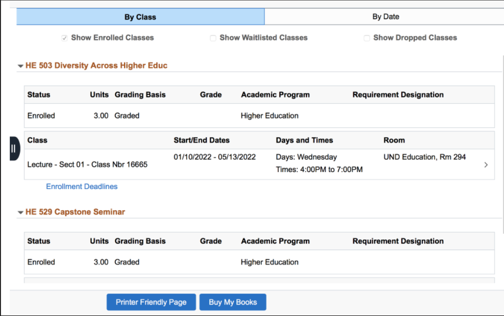 Order Textbooks Screen Shot