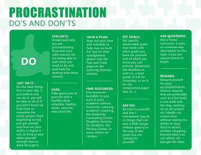 Procrastination Do's and Don'ts