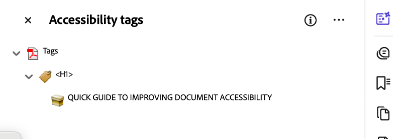 Tag Panel in Adobe Acrobat