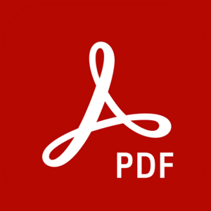 Logo for Adobe Acrobat. The lab has 6 computers with Adobe Acrobat uploaded onto them. 