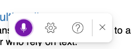 Dicatation Microphone Button Microphone button that users press to beigin recording speech.