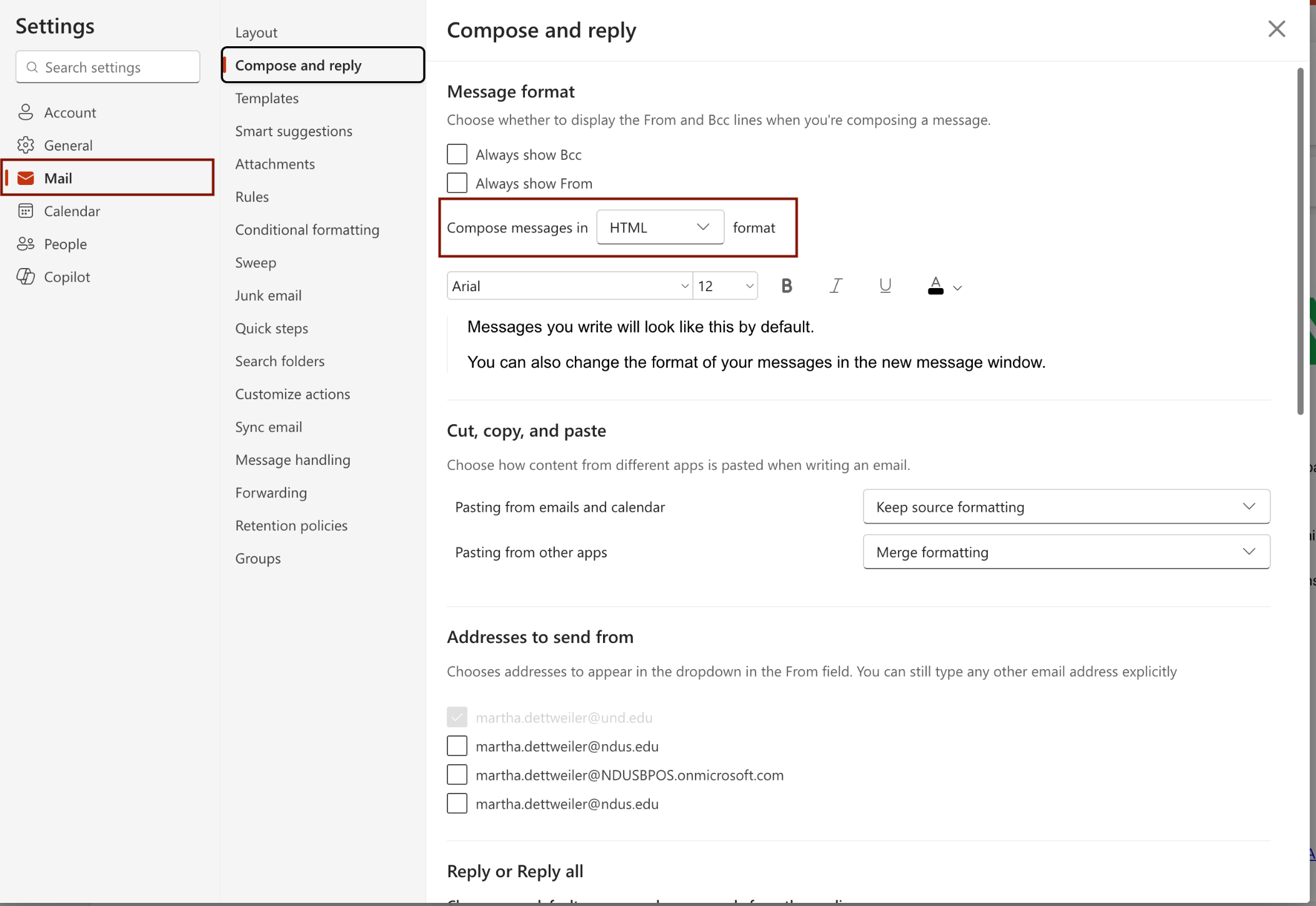 Set your Format Type to HTML in your settings to ensure accessibility. 