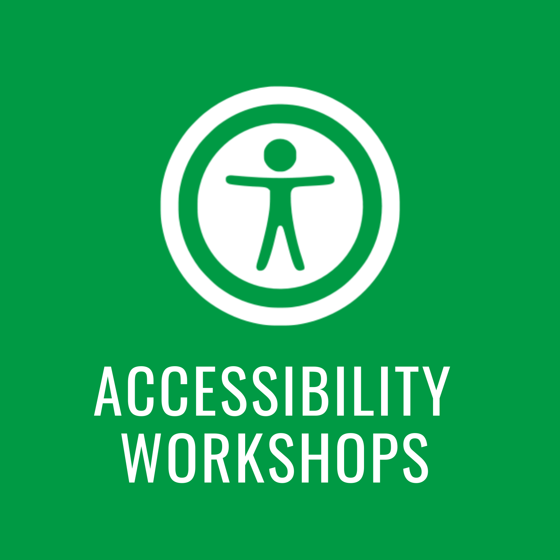 Accessibility Workshops Icon Accessibility Workshops Icon with accompanying text "Accessibility Workshops"