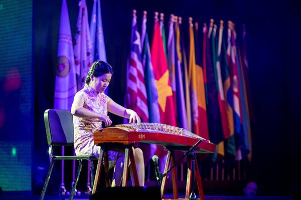 international student performing at feast of nations