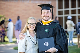 Mother and Son at UND Commencement