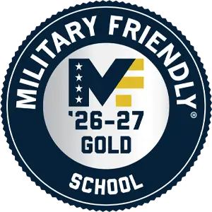 Top Military Friendly School Badge Gold