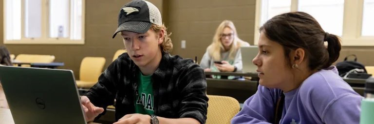 Criminal justice students in a classroom