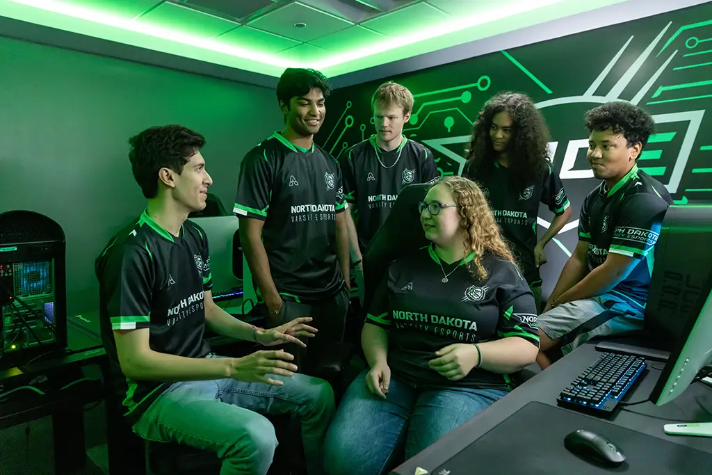 University of North Dakota esports varsity team students