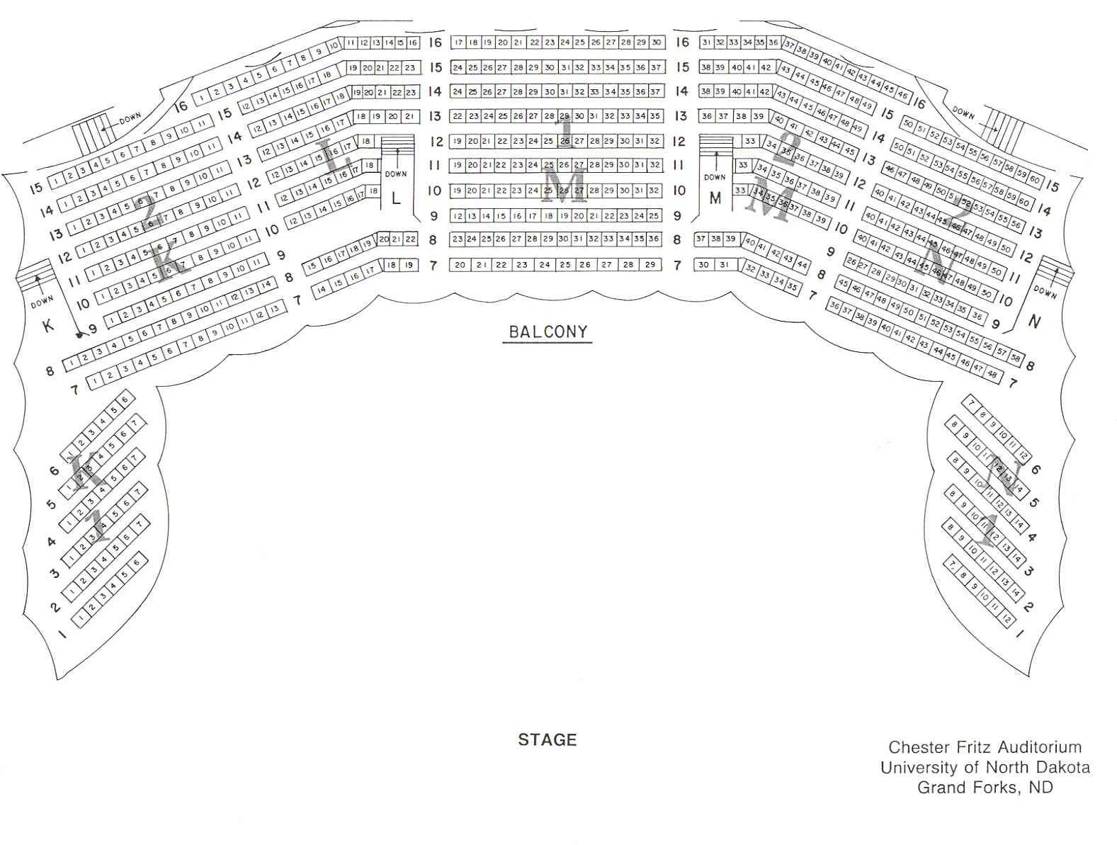 Chester Fritz Seating Chart