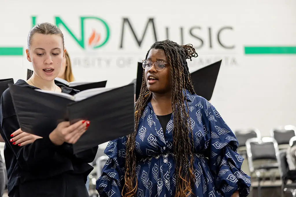 ketina singing in UND music department