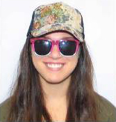 Person with hat and sunglasses on
