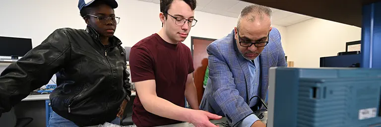 UND Electrical Engineering Students with Professor