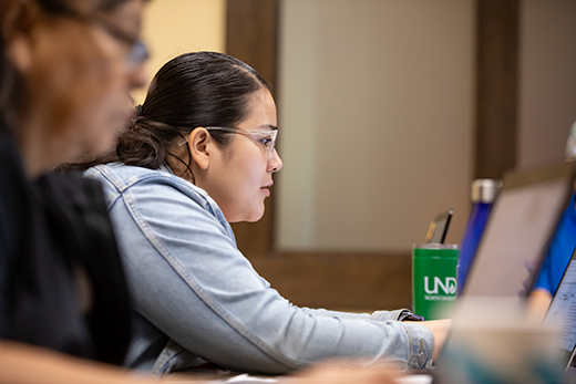 student at laptop