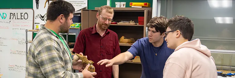UND Geology Students Working Together