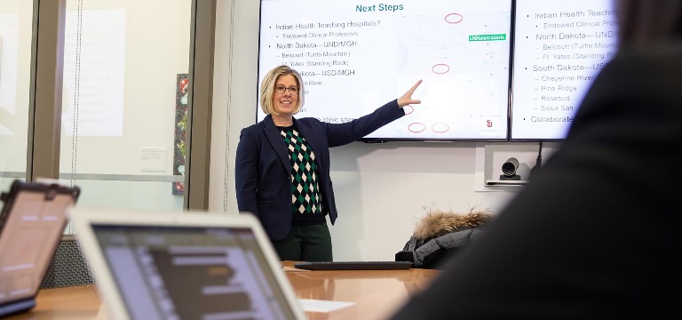 Health & Science Communication professional giving a presentation