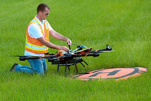 setting up uas on landing site