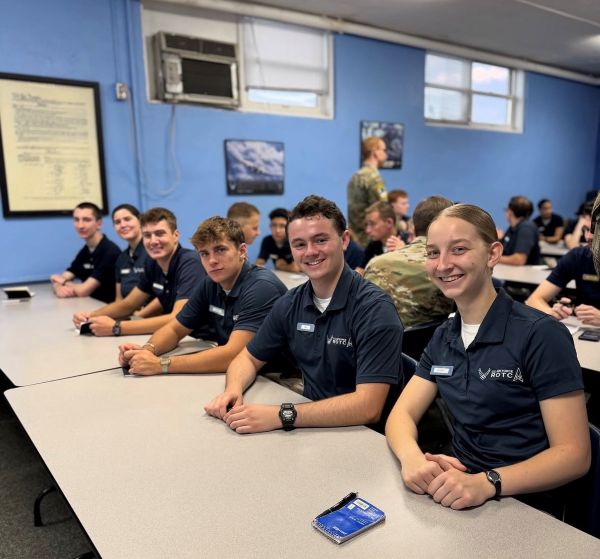 cadets sitting in class