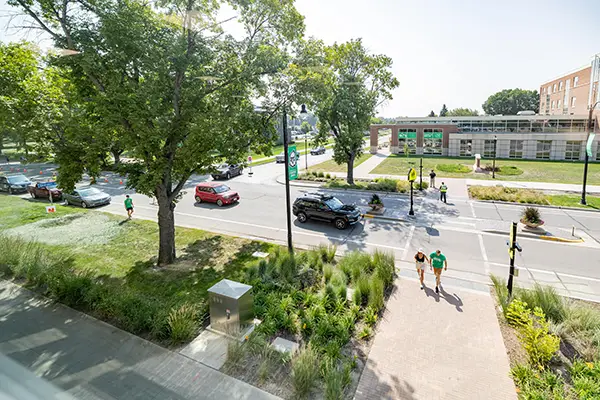 Stanford Road and University Avenue overlooking University Place