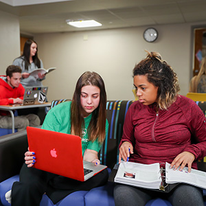 Students studying in Brannon Hall