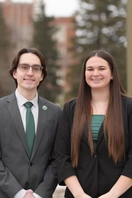 Blankenship and Rood pictured outside on campus