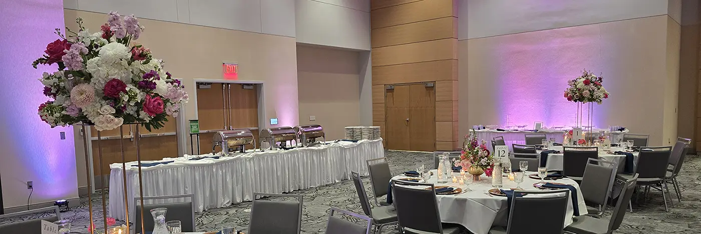 Memorial Union wedding catering setup