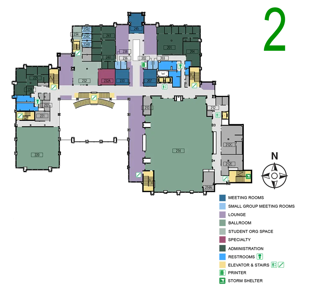 MU second floor map
