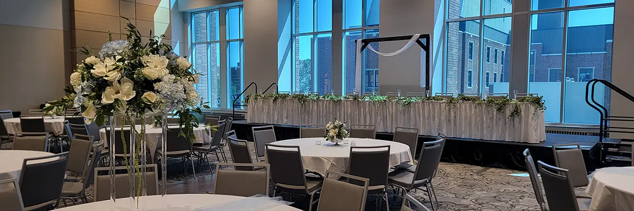 MU Ballroom wedding setup