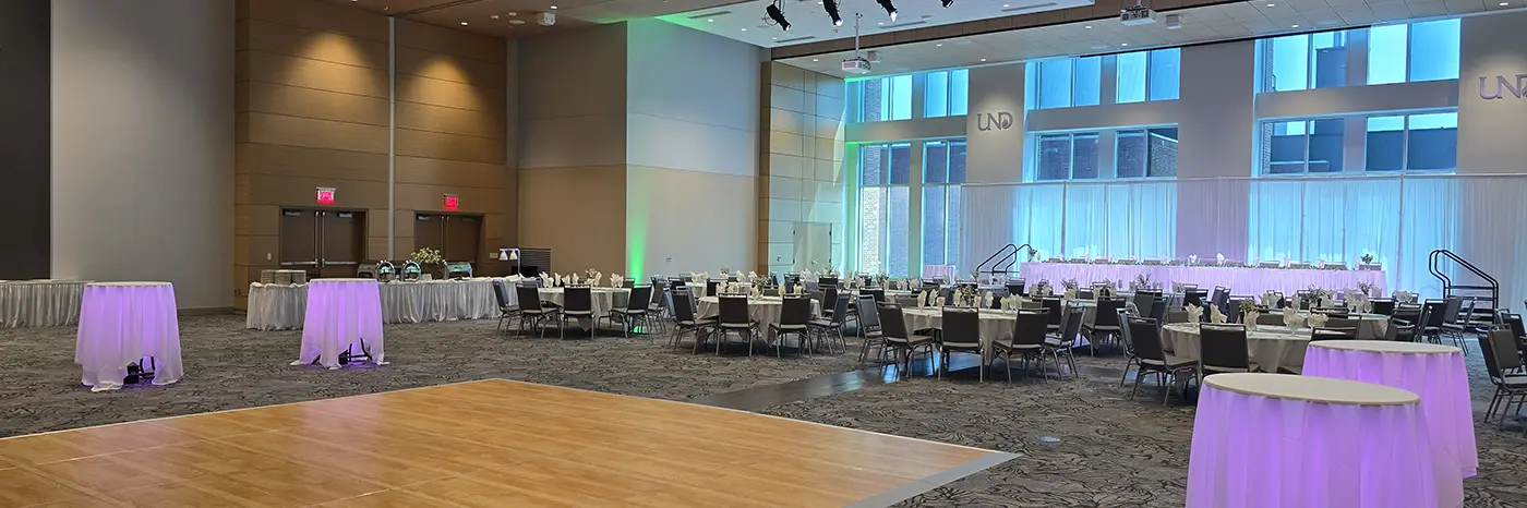 MU Ballroom wedding setup